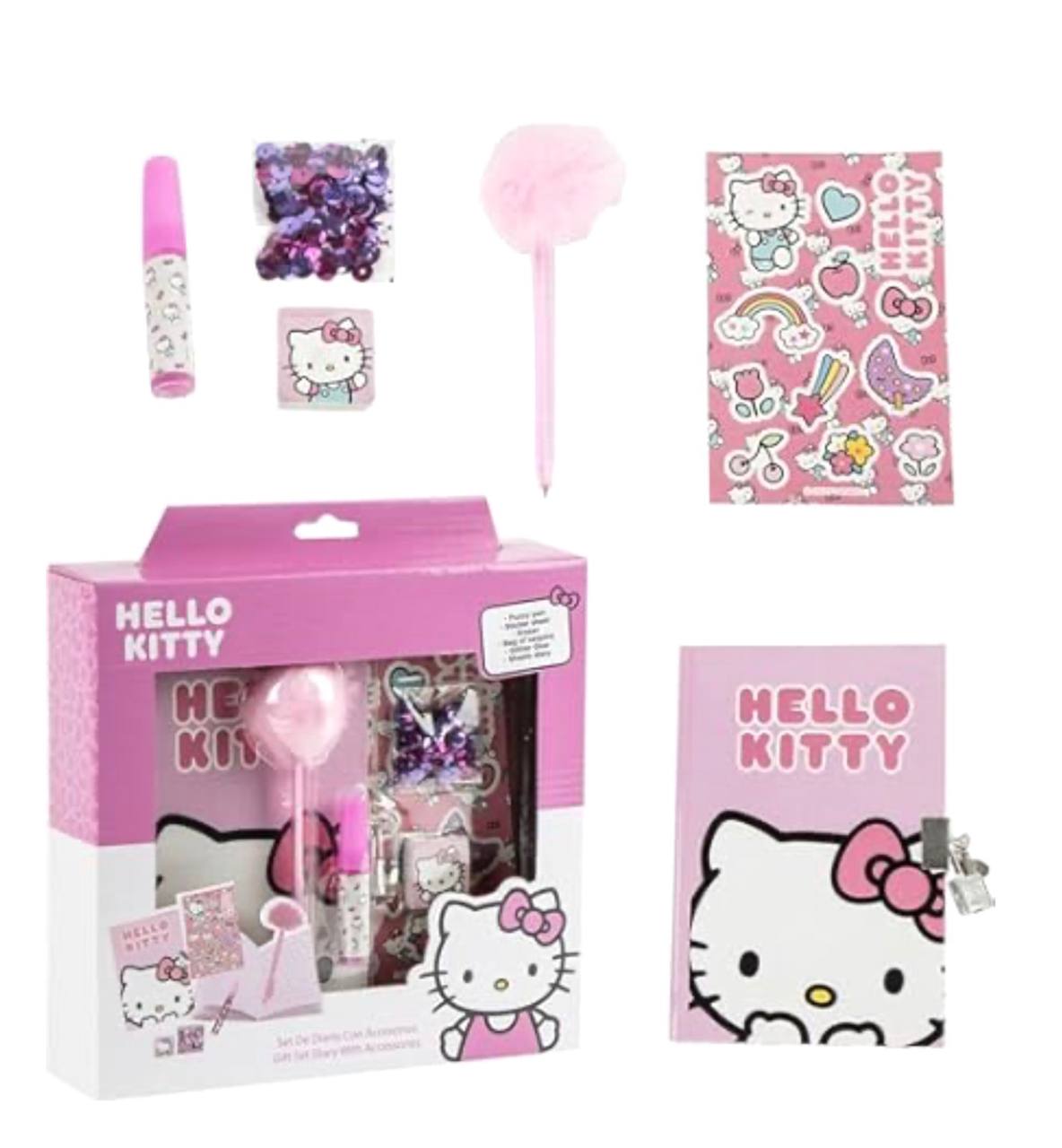 set regalo per diario di Hello Kitty.