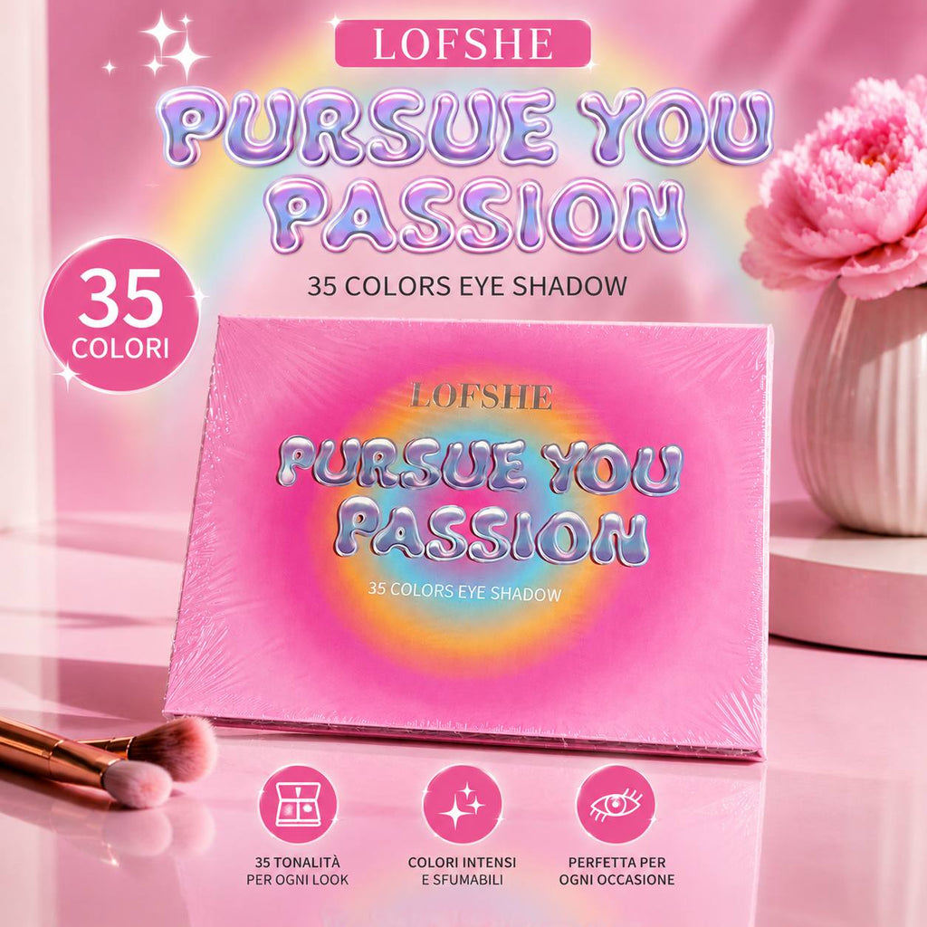 Palette Ombretti 35 Colori – Pursue You Passion | Colori Intensi e Sfumabili