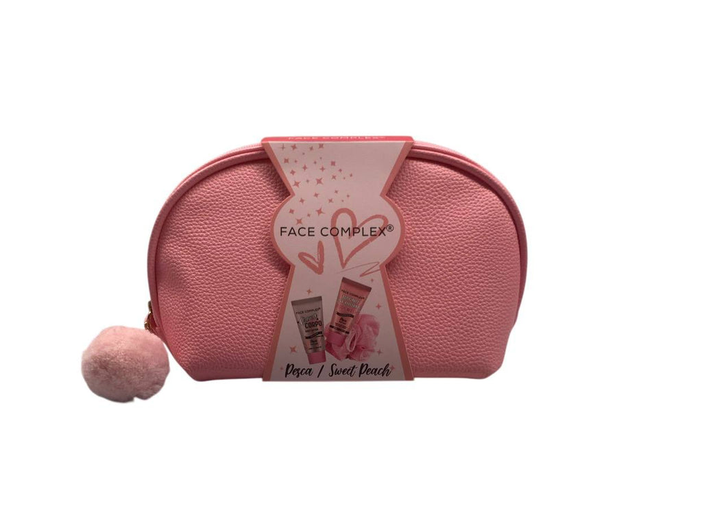 Gift Box - Sweet Peach pochette trendy  comprende bagnoschiuma 100ml , crema corpo 100ml , spugna da bagno