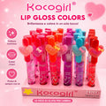 Kocogirl Lip Gloss Colors – Set 24 Gloss Labbra Colorati con Charm Cuore | Rosso, Azzurro, Lilla, Arancione, Rosa Scuro e Rosa