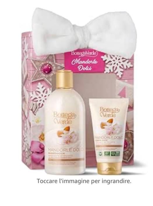 Confezione mandorle dolci bagno schiuma + crema + fascia per capelli